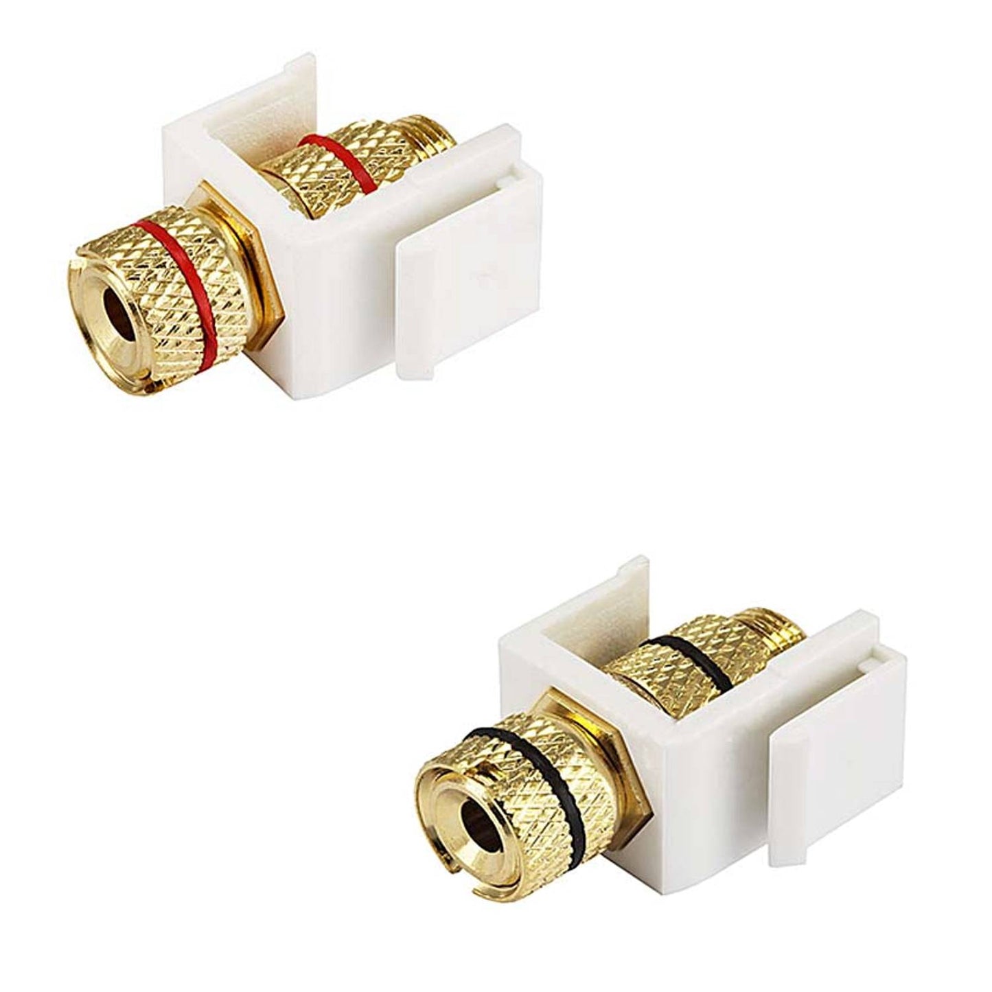 Lyndahl LKK0194WSR Keystone, pole terminal adapter, gold-plated, black or red