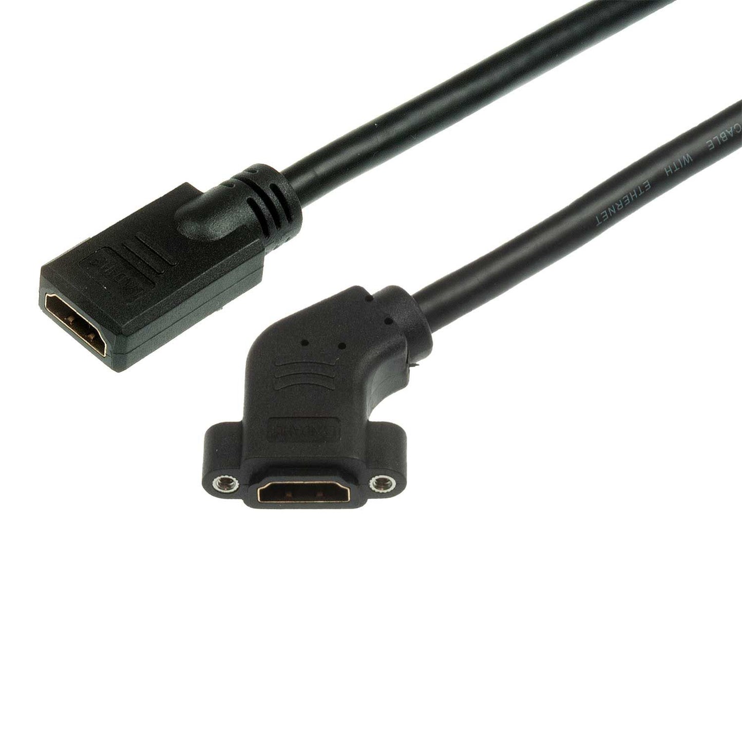 Lyndahl LKPK006-03 HDMI F/F adapter cable angled for front panel installation, 0.3 m